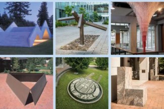 collage of outdoor sculpture images