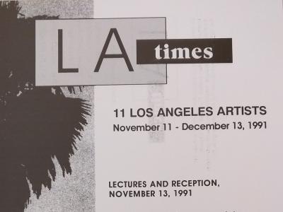 flyer announcing exhibition called "L.A. Times"