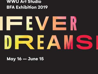 fever dreams title image - black background, hot orange and red letters