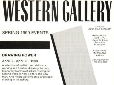 announcement for Drawing Power exhibition includes short list of events 