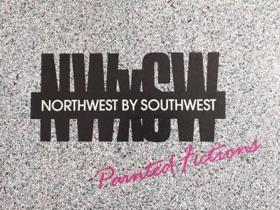 exhibition placard for Northwest by Southwest: Painted Fictions