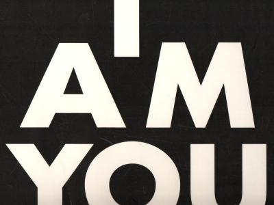 block white letters on black background read "I am you"